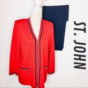 St. John Collection Marie Gray 2pc Jacket Pant Set